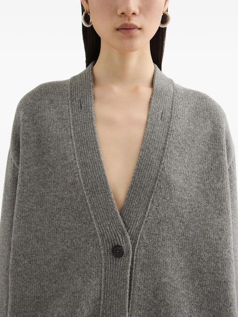 Jil Sander V-neck cardi-coat - Grey