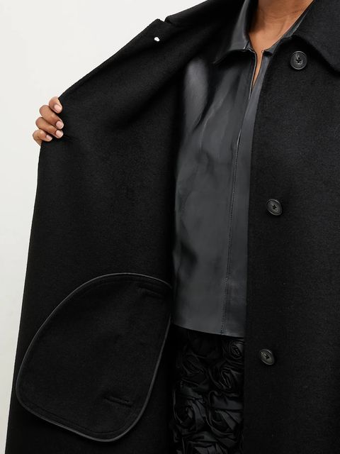 Answear.LAB płaszcz wełniany kolor czarny