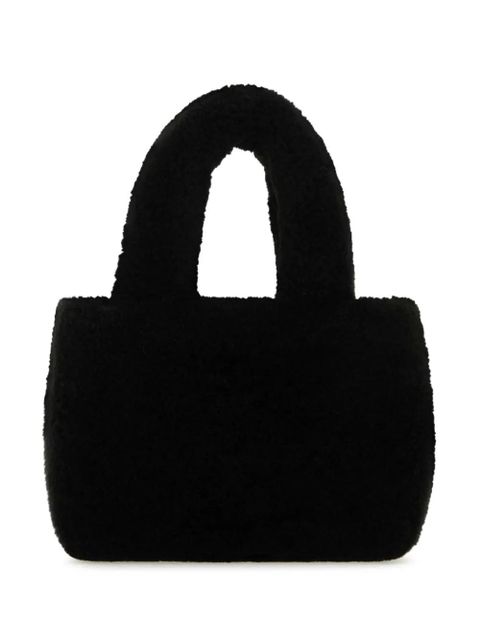 Amina Muaddi Amini Giuly shearling tote bag - Black - zdjęcie produktu nr 2