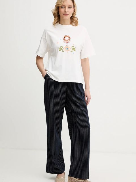 Never Fully Dressed t-shirt bawełniany Mystical damski kolor biały NFDTO2068