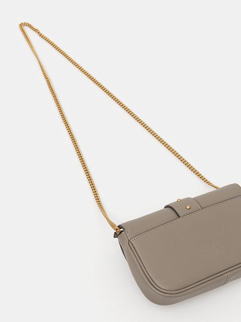 Pinko torebka skórzana kolor beżowy 100061 A0F1