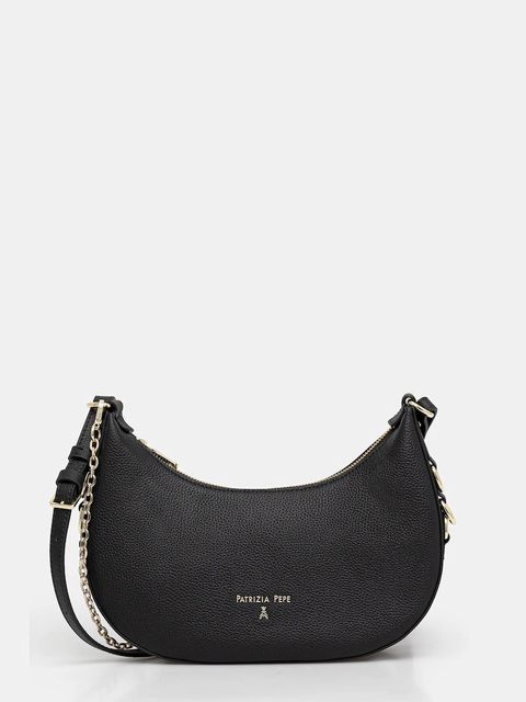 Patrizia Pepe torebka skórzana kolor czarny 8B0310 L001 - zdjęcie produktu nr 1