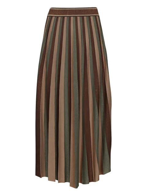ZIMMERMANN Hypnotic metallic striped midi skirt - Green - zdjęcie produktu nr 1