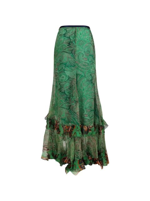 ETRO paisley-print silk skirt - Green - zdjęcie produktu nr 2
