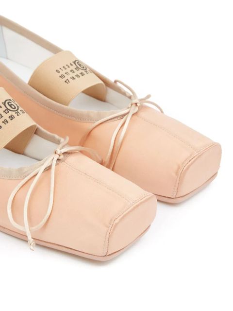MM6 Maison Margiela Anatomic Numbers-motif ballerina shoes - Neutrals