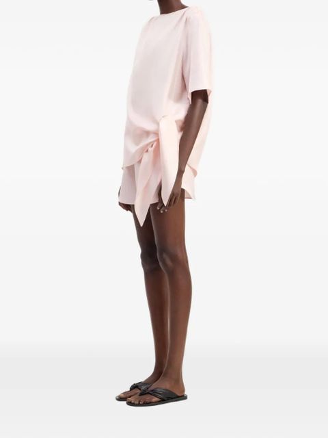 LouLou de Saison Mano asymmetric knotted silk top - Pink