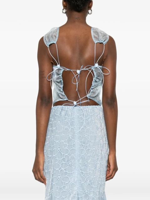 Cecilie Bahnsen Katia sleeveless top - Blue