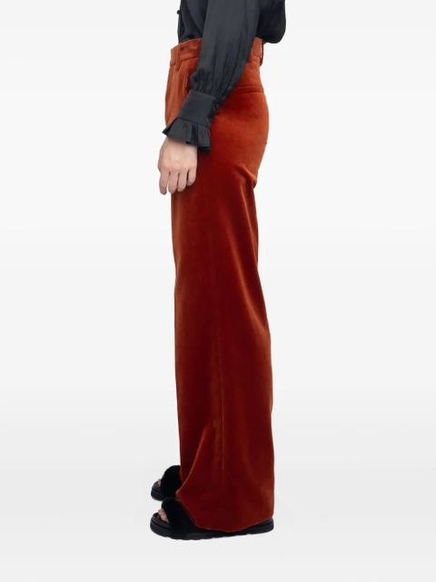 Zadig&Voltaire wide-leg velvet trousers - Red