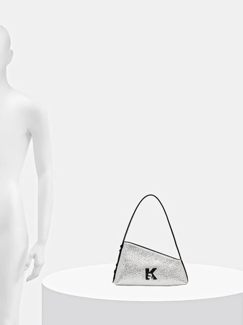 Karl Lagerfeld Jeans torebka kolor srebrny A4W30155