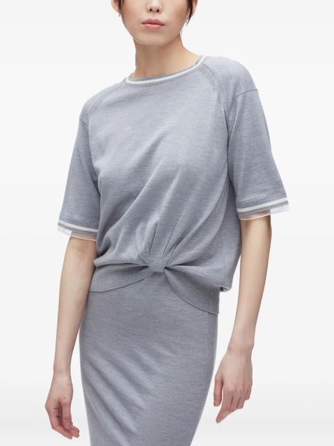 3.1 Phillip Lim knot-detail merino midi dress - Grey