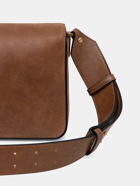 Pinko torebka skórzana kolor brązowy 104524 A2C2