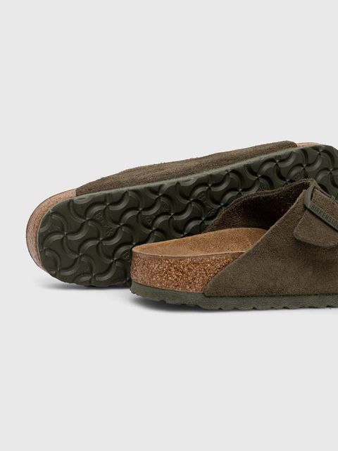 Birkenstock klapki zamszowe Arizona damskie kolor zielony 1025720 - zdjęcie produktu nr 2