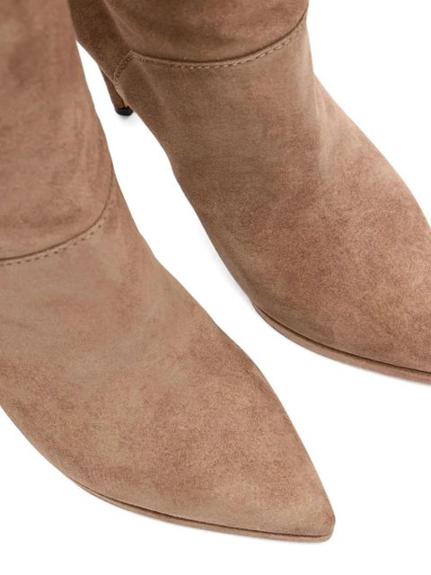 Casadei 100MM suede over-the-knee stiletto boots - Brown - zdjęcie produktu nr 2