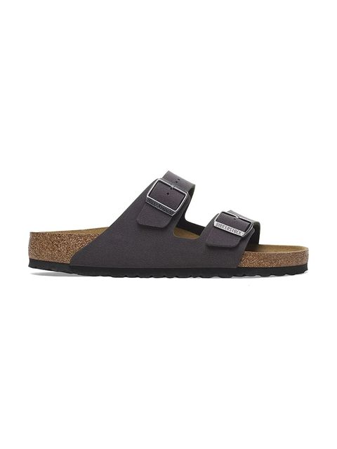Birkenstock klapki Arizona Birkibuc damskie kolor szary 1029162