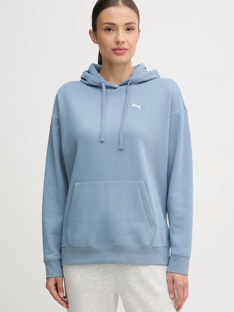 Puma bluza damska kolor niebieski z kapturem z aplikacją 684976 - zdjęcie produktu nr 1