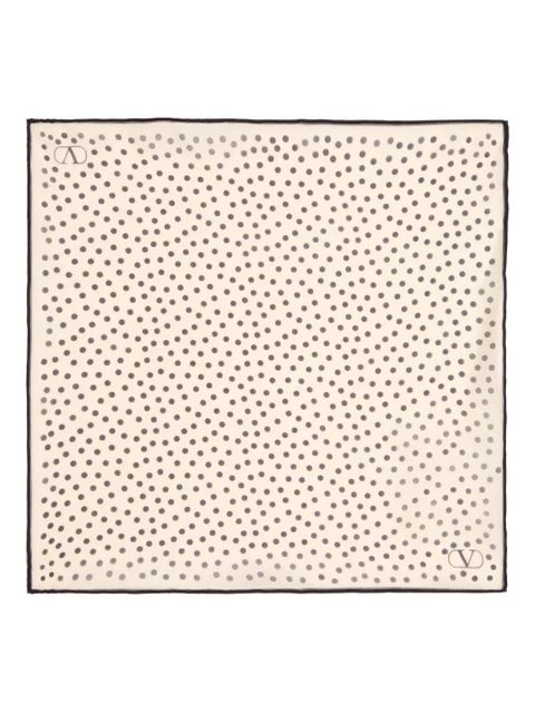 Valentino Garavani Chez silk pocket square - Neutrals - zdjęcie produktu nr 1