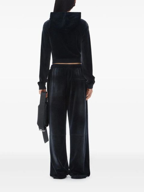 Alexander Wang rhinestone-embellished track pants - Black
