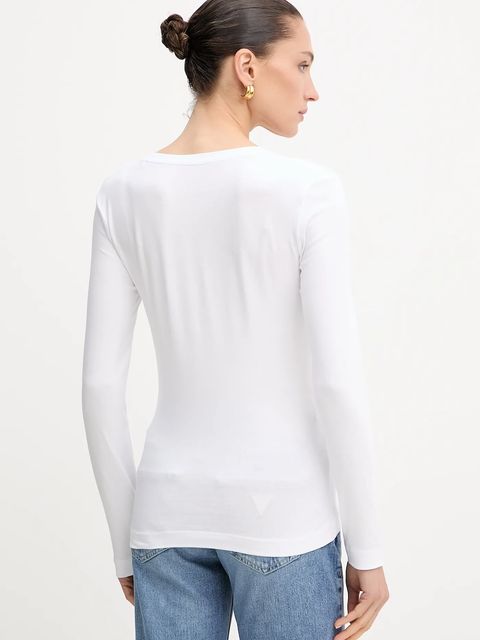 Guess longsleeve kolor biały W5YI26 J1314 - zdjęcie produktu nr 2
