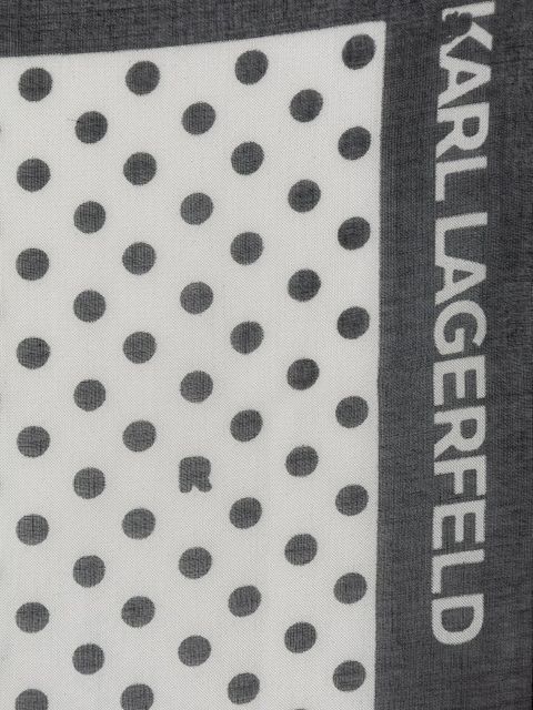 Karl Lagerfeld chusta damska z dodatkiem jedwabiu K/CIRCLE - zdjęcie produktu nr 1