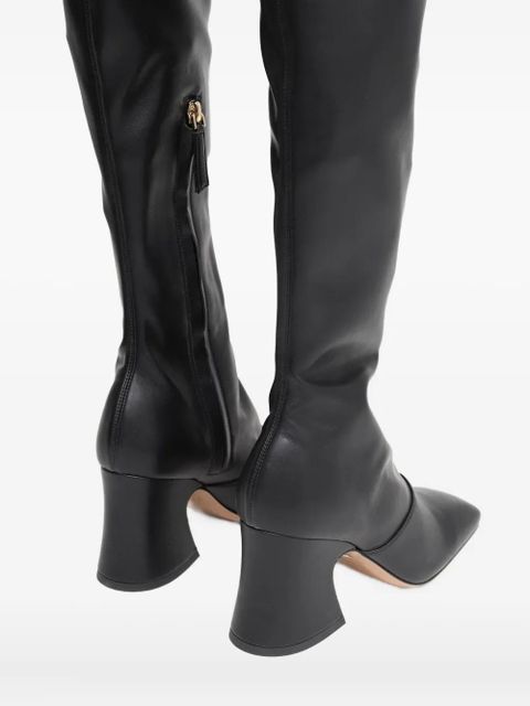 Chloé leather over-the-knee heeled boots - Black