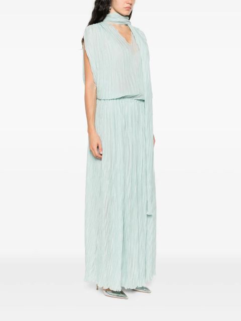 Blumarine pleated asymmetric midi dress - Green - zdjęcie produktu nr 2