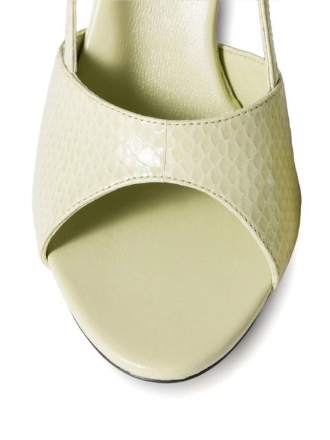 Miu Miu slingback leather sandals - Green
