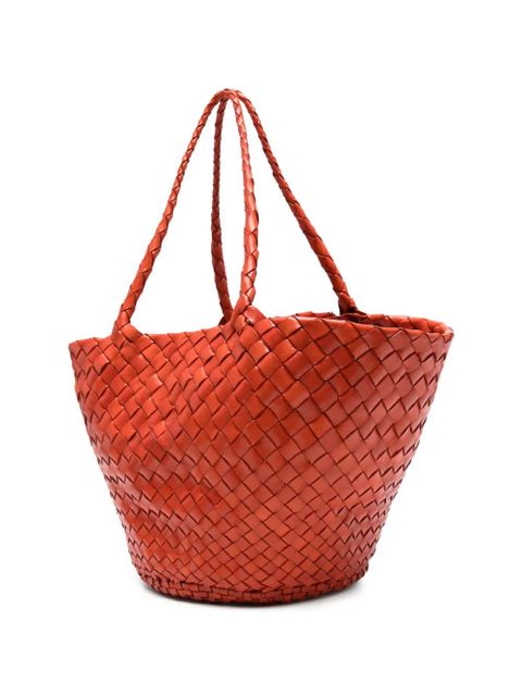 DRAGON DIFFUSION Egola woven tote bag - Orange