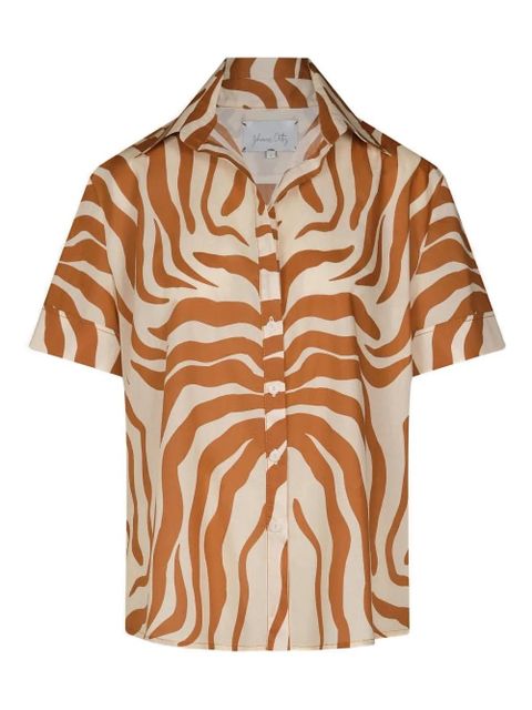 Johanna Ortiz Salty Promises zebra shirt - Neutrals - zdjęcie produktu nr 1