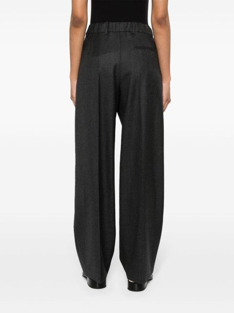 The Row Roan high-waist wide-leg trousers - Grey