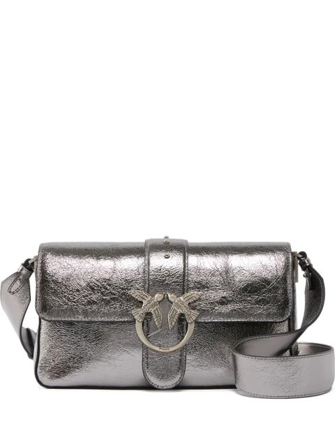 PINKO bird-ring leather cross body bag - Grey - zdjęcie produktu nr 1