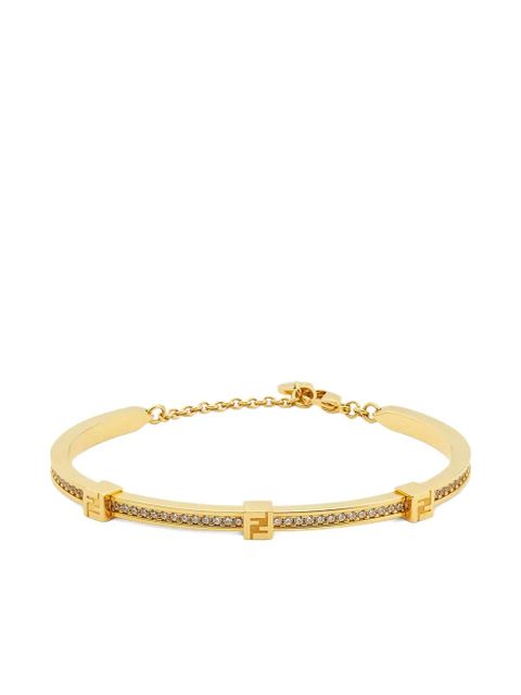 FENDI Forever crystal-embellishment bracelet - Gold - zdjęcie produktu nr 1