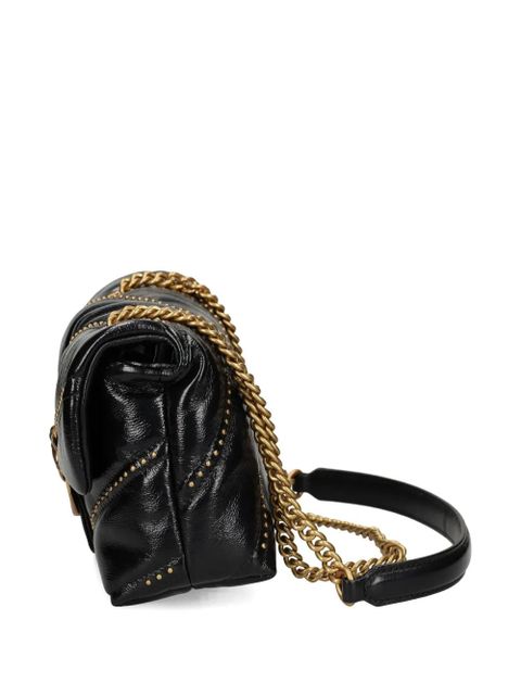 PINKO studded leather shoulder bag - Black