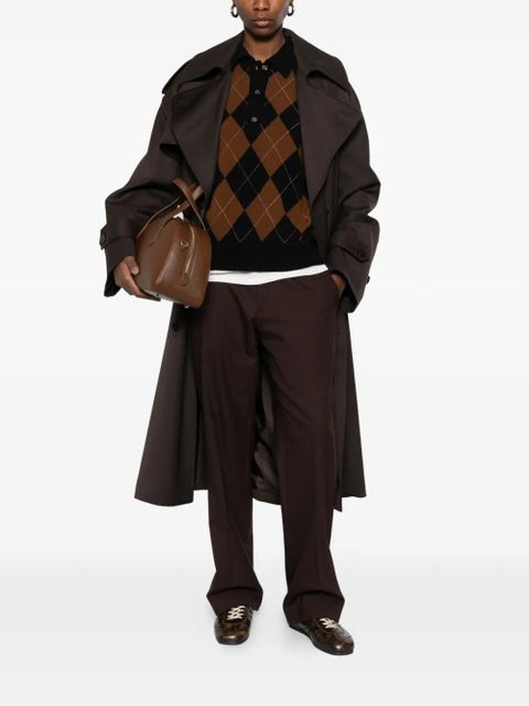 Róhe argyle-knit polo top - Black - zdjęcie produktu nr 2