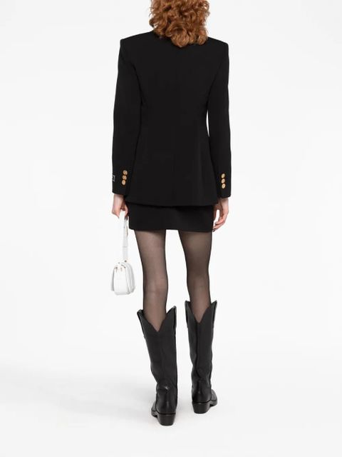 Versace single-breasted wool blazer - Black