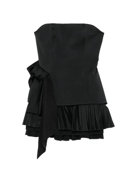 Alexander McQueen bow-detail pleated dress - Black - zdjęcie produktu nr 1