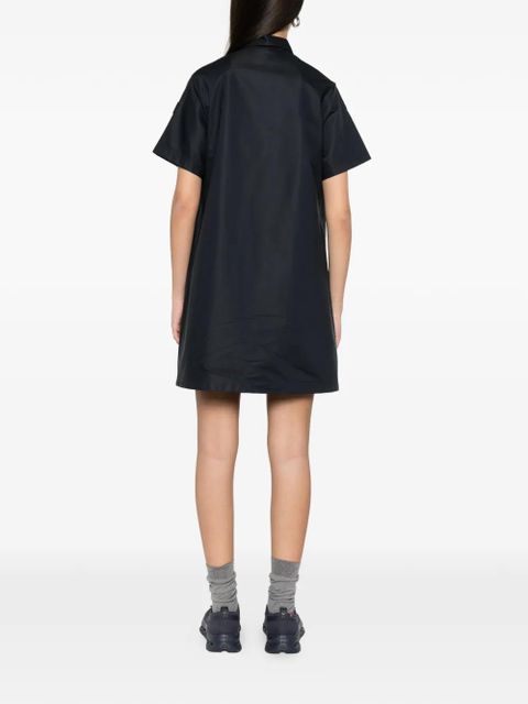 Moncler broderie-anglaise short-sleeve mini dress - Blue