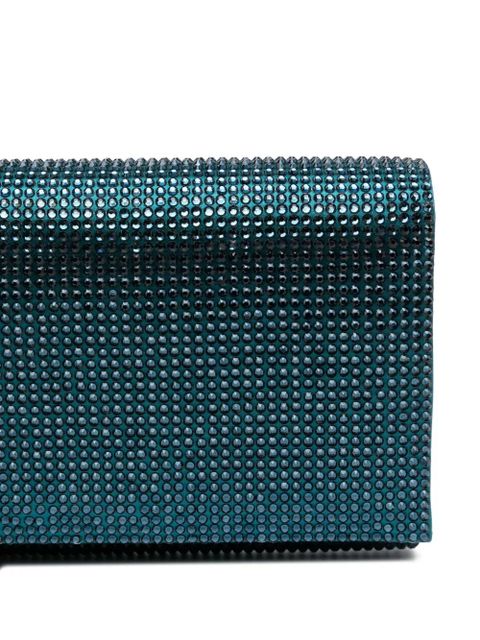 René Caovilla rhinestone-embellished clutch bag - Blue