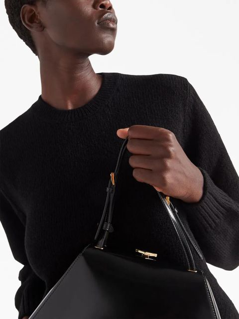 Prada triangle-logo wool jumper - Black