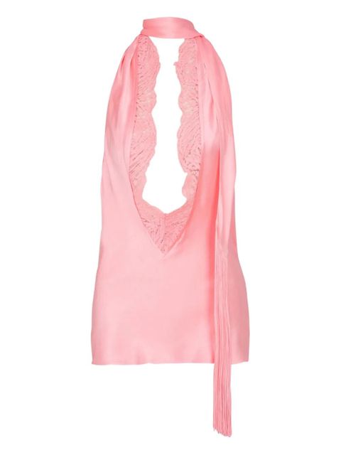Balmain silk halterneck top - Pink - zdjęcie produktu nr 1