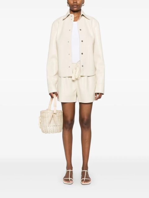 Nanushka faux-leather shorts - Neutrals - zdjęcie produktu nr 2