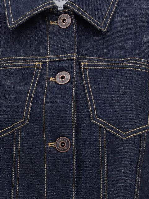 Alexander McQueen pinched-shoulder denim jacket - Blue