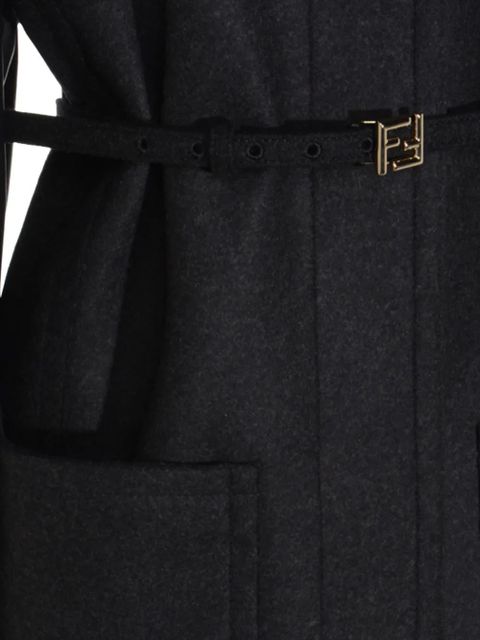 FENDI belted panelled jacket - Black