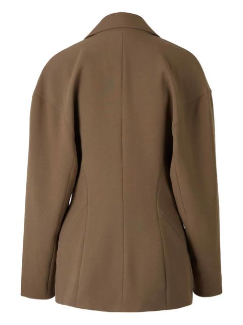 STAUD peak-lapel single-breasted blazer - Brown - zdjęcie produktu nr 2