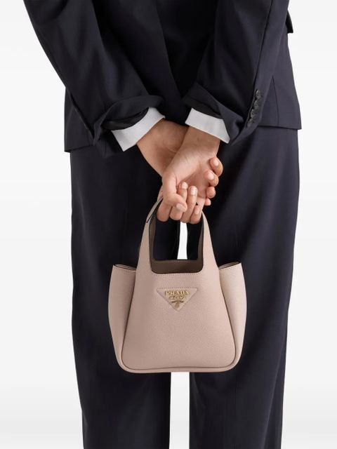 Prada mini leather tote bag - Pink - zdjęcie produktu nr 2
