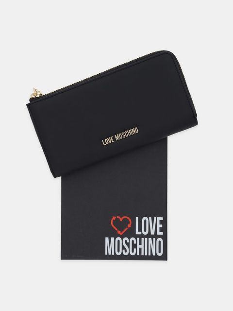 Love Moschino portfel damski kolor czarny JC5690PP0NKD0000