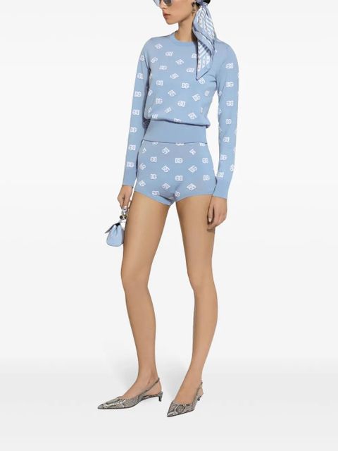 Dolce & Gabbana DNA Inlaid DG logo jumper - Blue