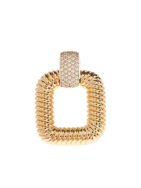 Self-Portrait square twisted earrings - Gold - zdjęcie produktu nr 1