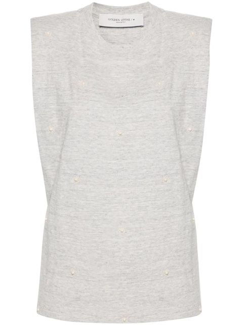 Golden Goose Isabel shoulder-pads T-shirt - Grey - zdjęcie produktu nr 1