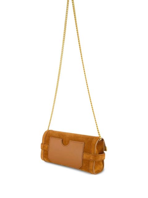 Balmain B-Buzz 23 suede shoulder bag - Brown - zdjęcie produktu nr 2
