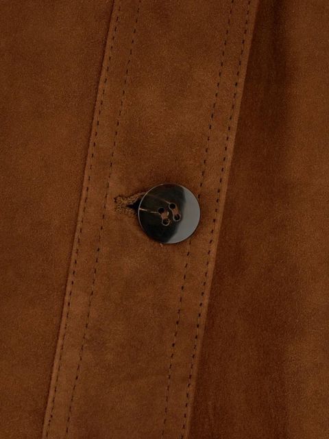 Max Mara buttoned leather jacket - Brown